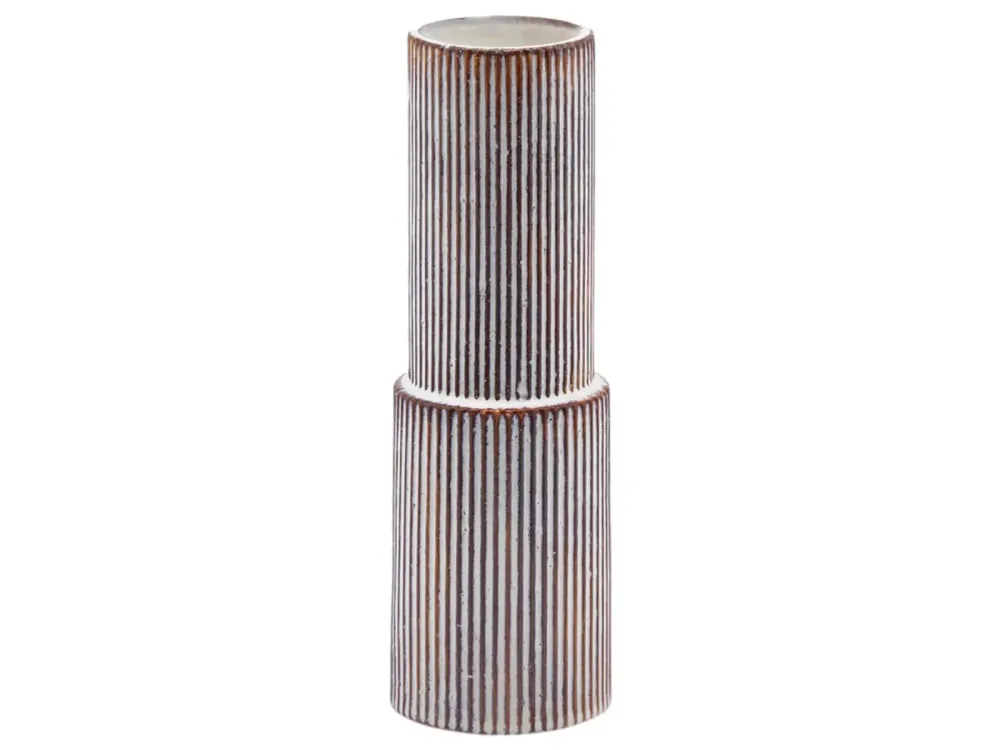 Edg Vase Keramik Streifen H: 31 cm  | Schubiger Möbel