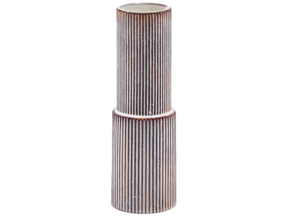 Edg Vase Keramik Streifen H: 31 cm  | Schubiger Möbel