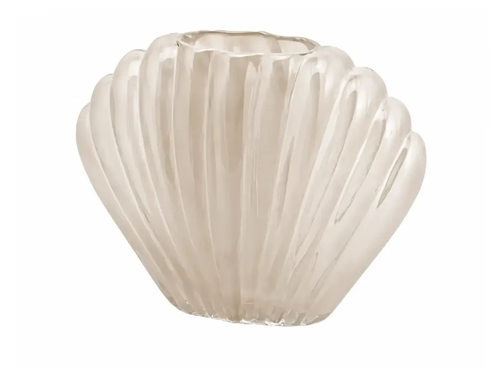 Edg Vase Muschel Sand H: 18 cm Beige | Schubiger Möbel