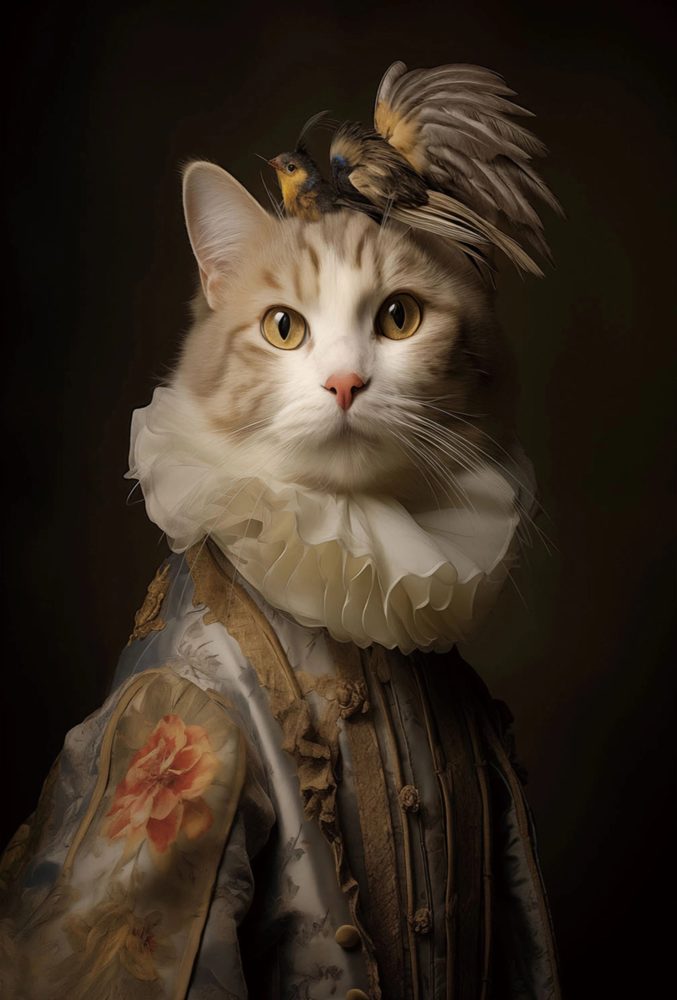 image LAND Glasbild Aristocratic Cat  | Schubiger Möbel