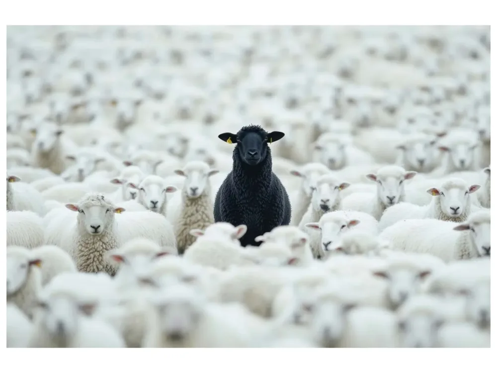 image LAND Acrylglasbild Black Sheep  | Schubiger Möbel