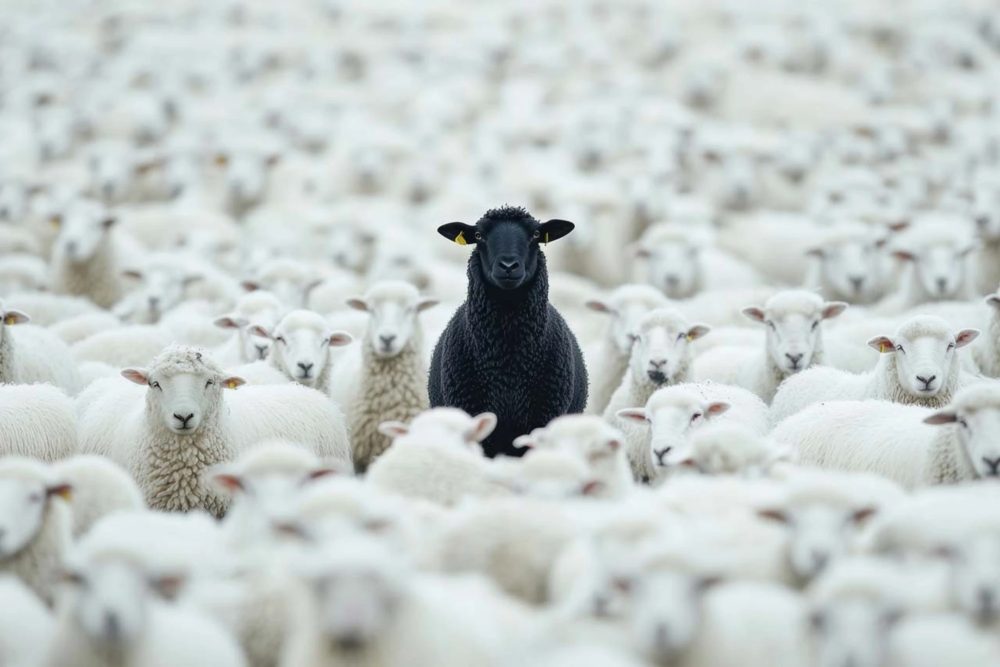 image LAND Acrylglasbild Black Sheep  | Schubiger Möbel