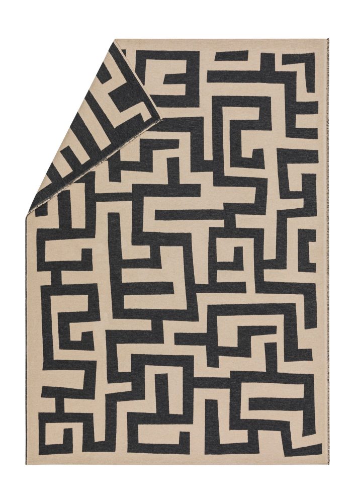 Sander AG Plaid Luca Labyrinth Natur 140x200 cm  | Schubiger Möbel