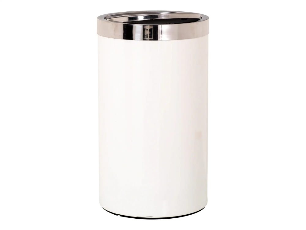 Joop Wäschebehälter Chrom Weiss Weiss | Schubiger Möbel