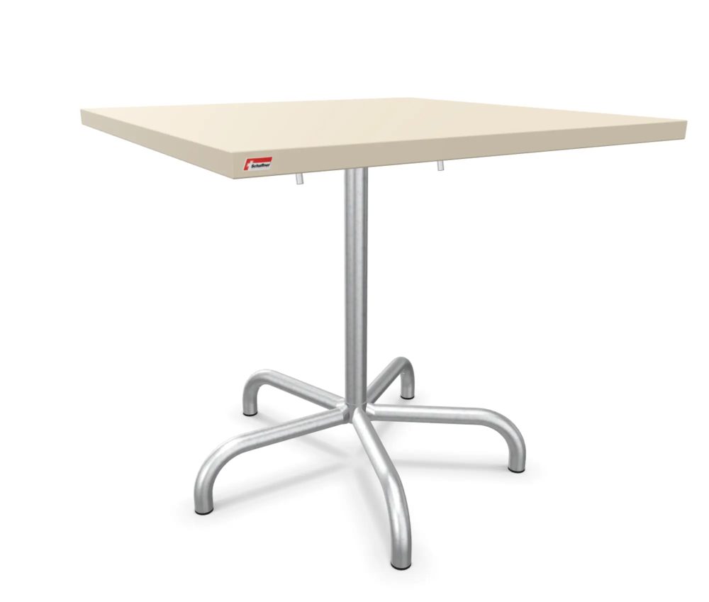Schaffner Metalltisch Säntis Quadratisch Feuerverzinkt Beige | Schubiger Möbel