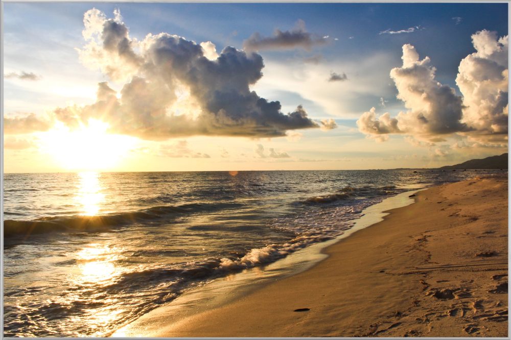 image LAND Bild mit Rahmen Abendstimmung am Meer  | Schubiger Möbel