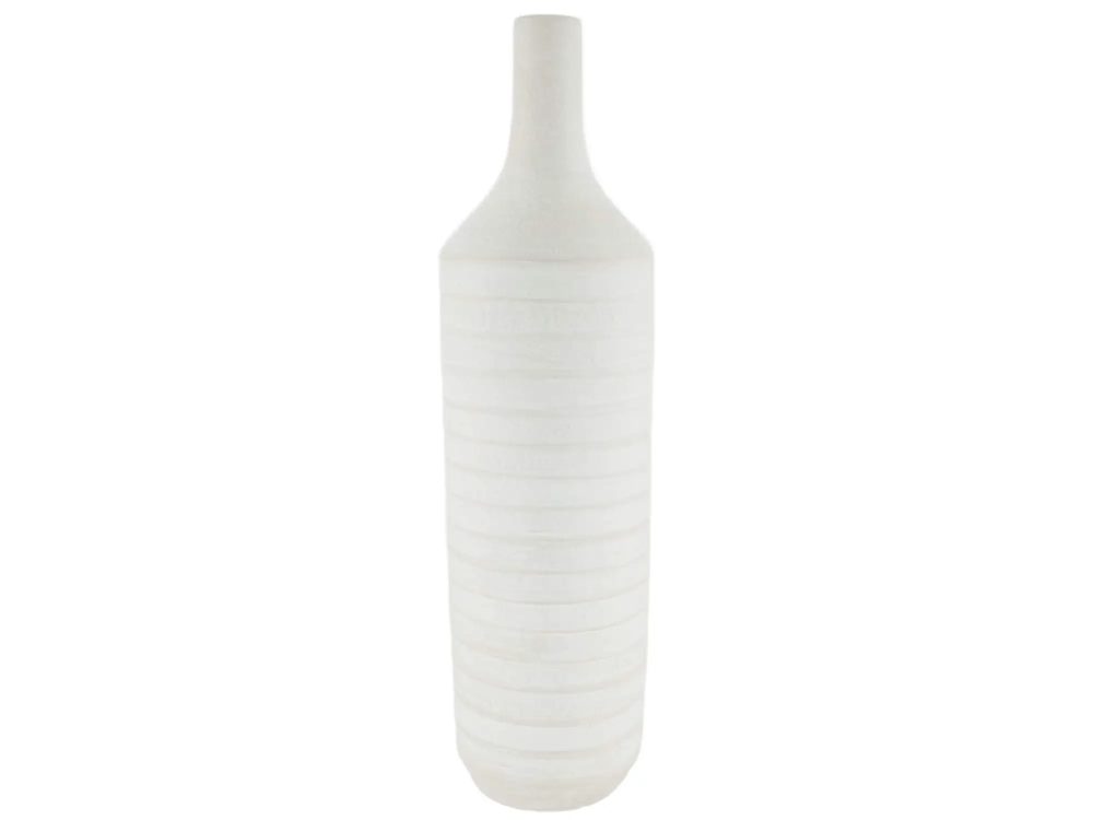 Decofinder Flasche Terracotta Weiss H: 53 cm  | Schubiger Möbel