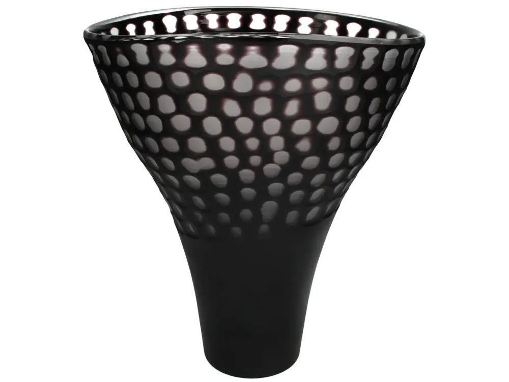 Kersten Vase Glas Schwarz H: 38 cm  | Schubiger Möbel