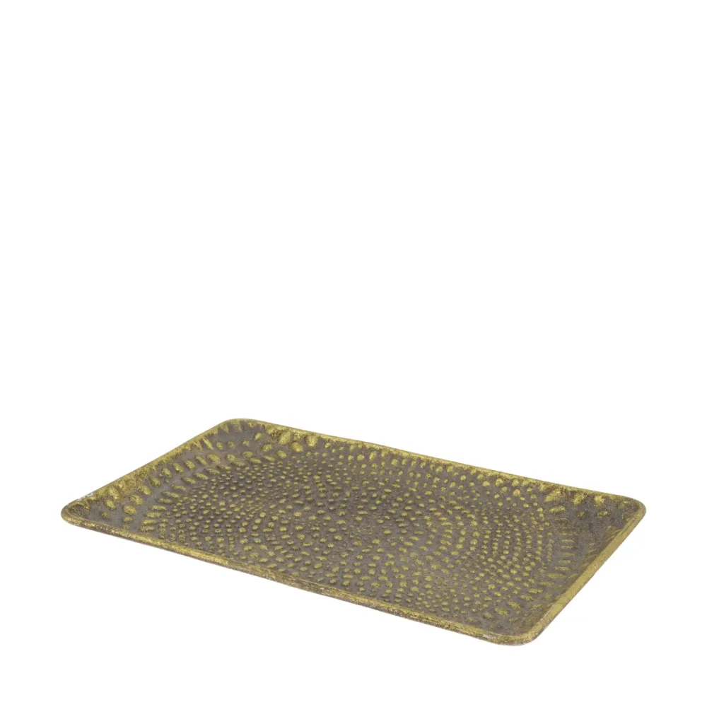 Decofinder Tablett Metall, Antikgold  | Schubiger Möbel