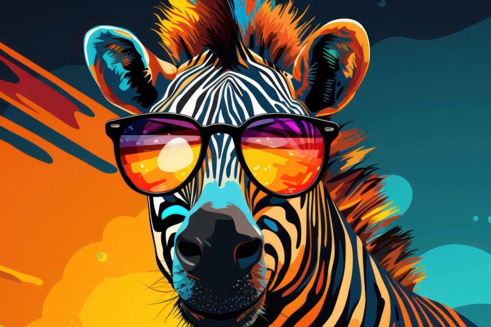 image LAND Canvas Groovy Zebra Stripes  | Schubiger Möbel
