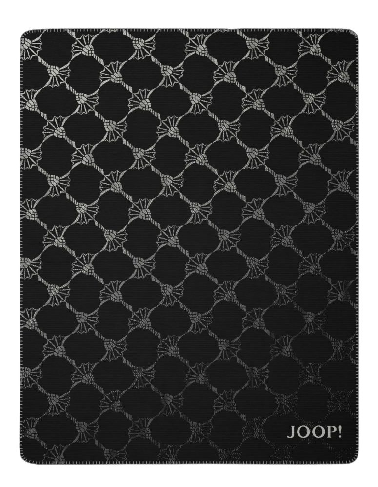 Biederlack Plaid Cornflower, Schwarz 150x200 cm Schwarz | Schubiger Möbel