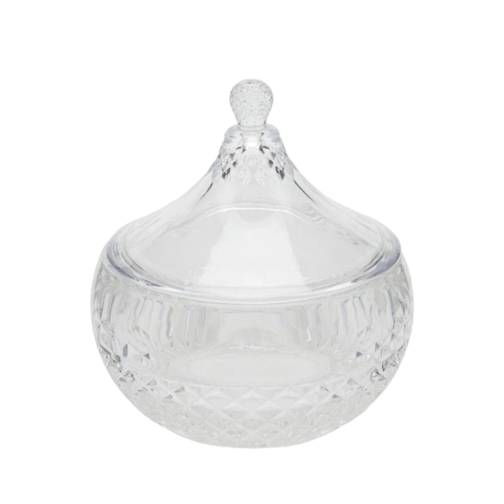 Edg Bonboniere Rund Kristallglas H: 18 cm  | Schubiger Möbel