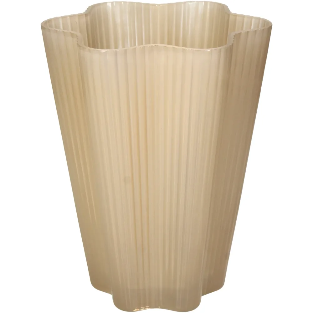 Kersten Vase Glas, Beige H: 20 cm  | Schubiger Möbel