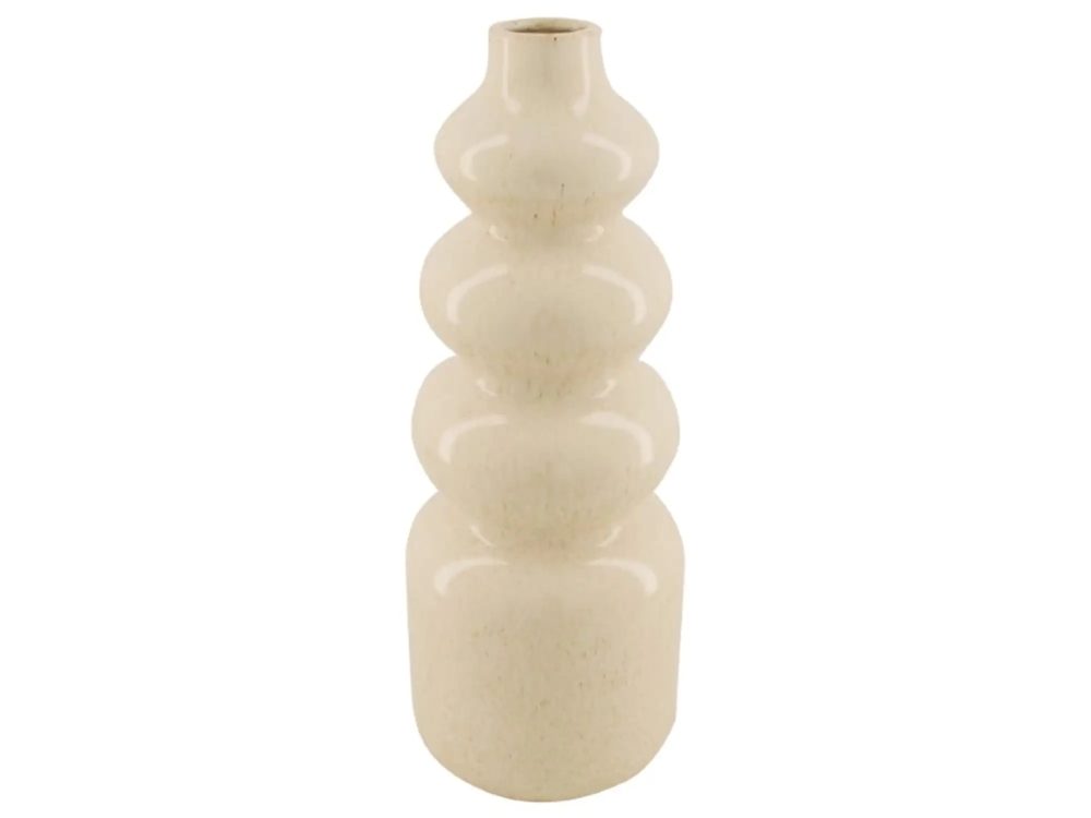 Dijk Vase Keramik, Weiss H: 37 cm  | Schubiger Möbel
