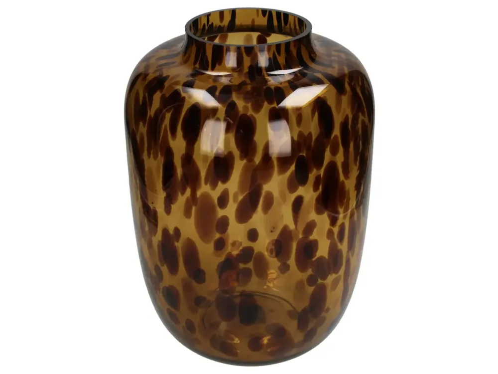 Kersten Vase Leopard Braun H: 34 cm Mehrfarbig | Schubiger Möbel