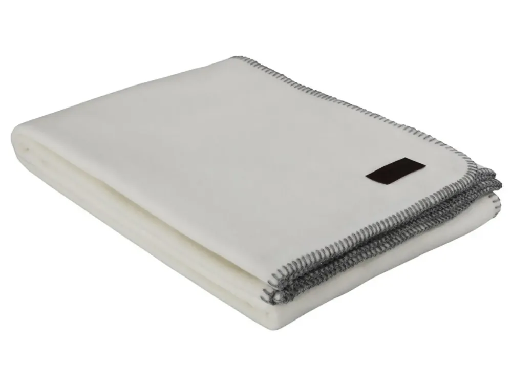 Eskitex AG Plaid Luxusvelours, Wollweiss Weiss | Schubiger Möbel