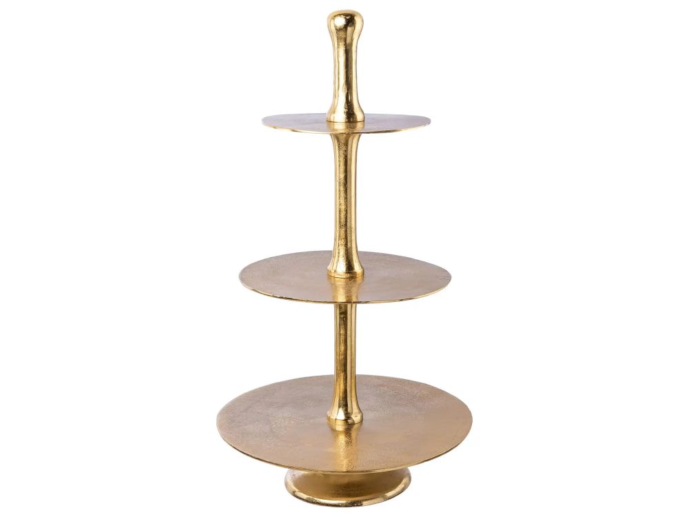Gasper Etagere 3-Teilig, Gold D: 95 cm  | Schubiger Möbel