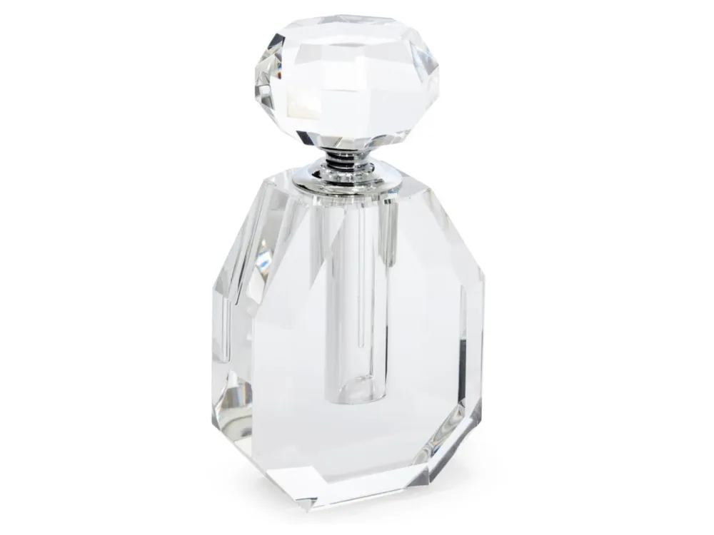Abhika Parfum Flakon Romeo Kristallglas Grau H: 18 cm  | Schubiger Möbel