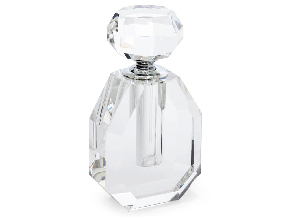 Abhika Parfum Flakon Romeo Kristallglas Grau H: 18 cm  | Schubiger Möbel