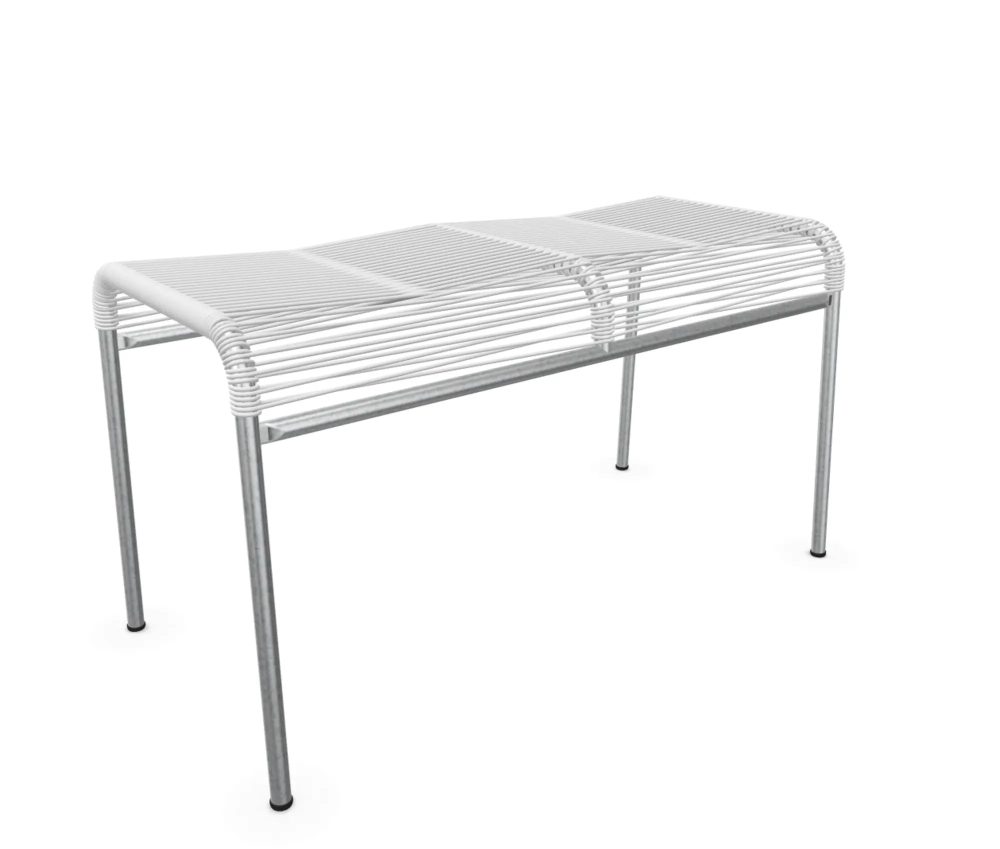 Schaffner Spaghetti-2er-Hocker Säntis Feuerverzinkt Weiss | Schubiger Möbel
