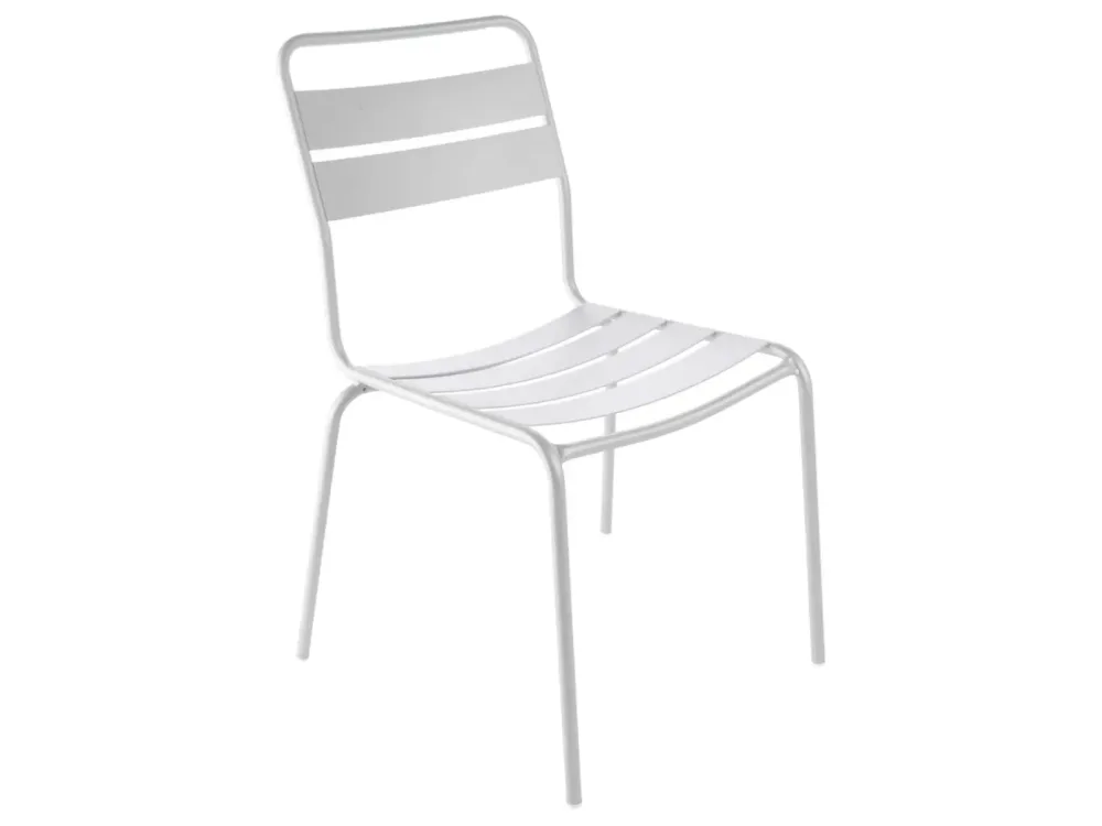 Schaffner Metall-Lattenstuhl Glarus Weiss | Schubiger Möbel