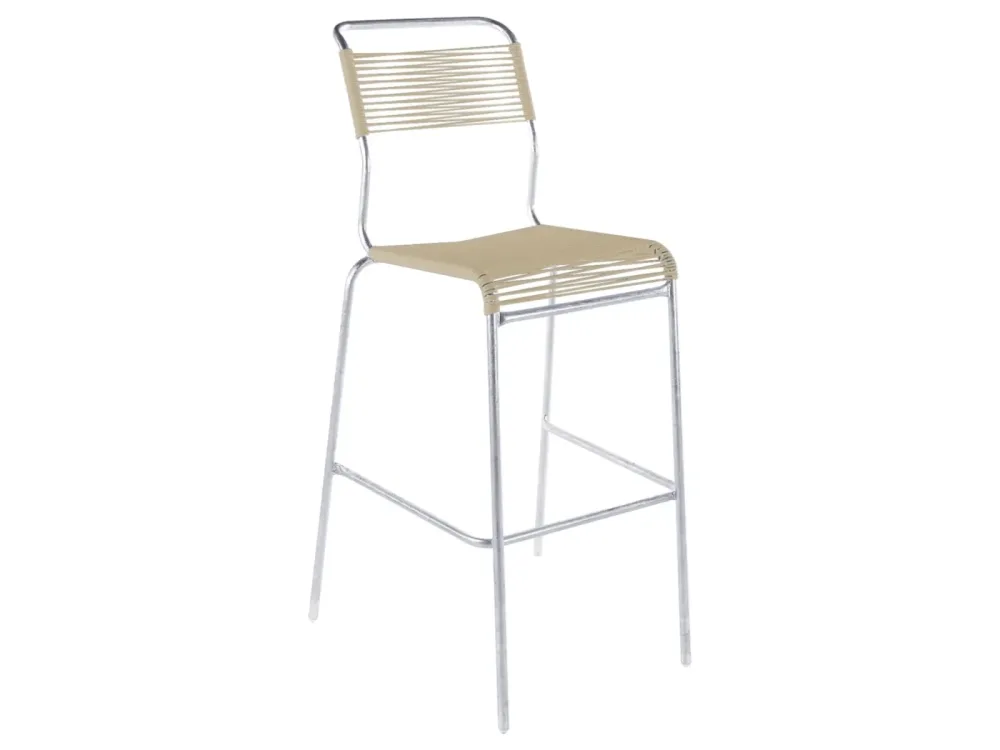Schaffner Spaghetti-Barstuhl Säntis Feuerverzinkt Beige | Schubiger Möbel