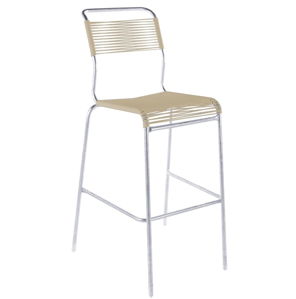Schaffner Spaghetti-Barstuhl Säntis Feuerverzinkt Beige | Schubiger Möbel