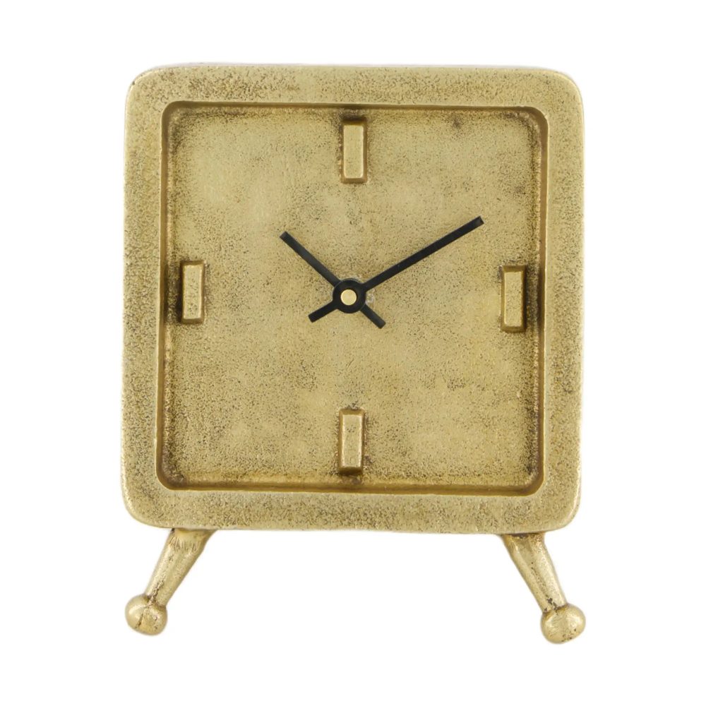 Decofinder Uhr Aluminium, Messing H: 19 cm  | Schubiger Möbel