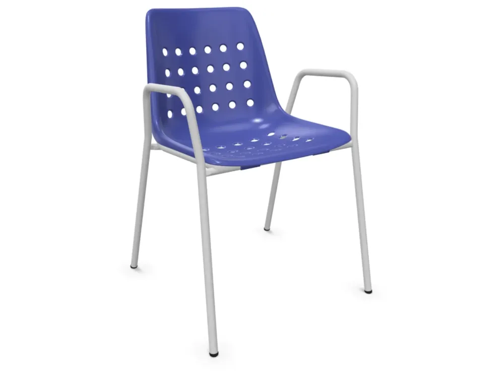 Schaffner Schalen-Stuhl Bermuda mit Armlehne Blau | Schubiger Möbel