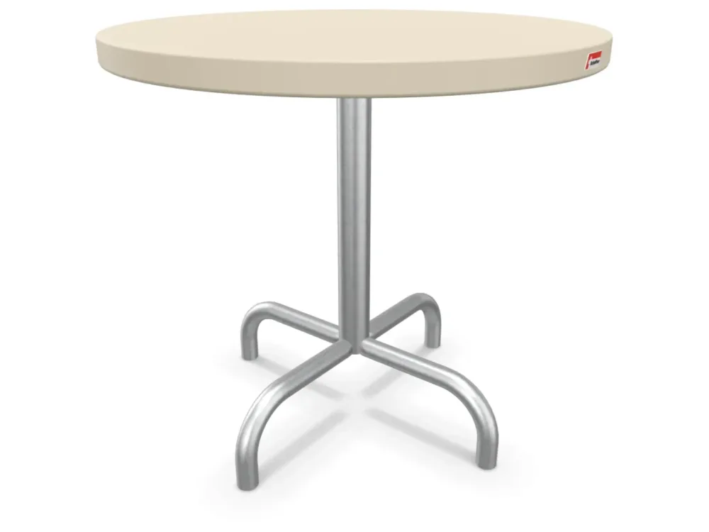 Schaffner Metall-Beistelltisch Säntis Rund Feuerverzinkt Beige | Schubiger Möbel