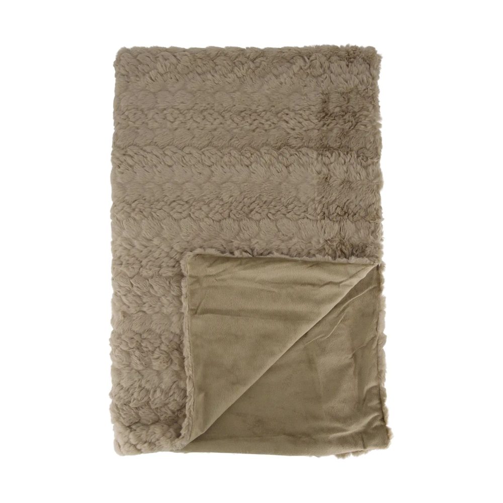 Decofinder Plaid Waben, Beige  | Schubiger Möbel