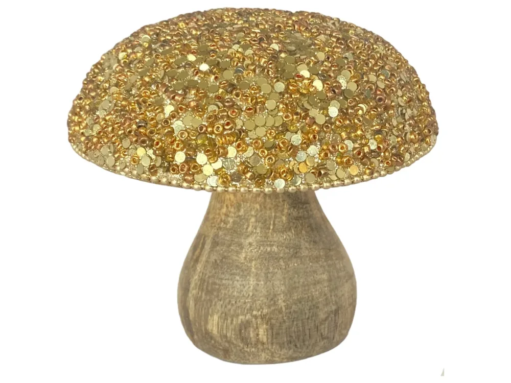 Decofinder Figur Pilz mit Glitzer  | Schubiger Möbel