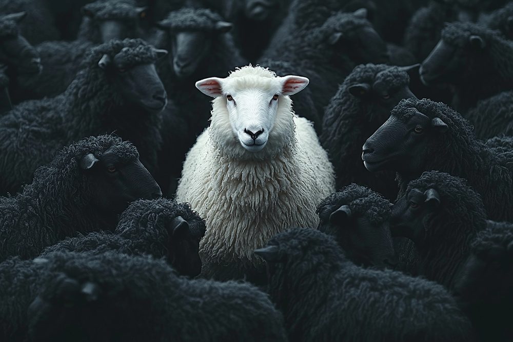 image LAND Alubild White Sheep  | Schubiger Möbel