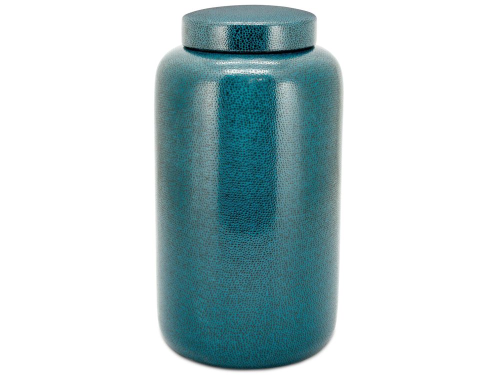 Abhika Gefäss Porzellan Blau H: 30 cm  | Schubiger Möbel