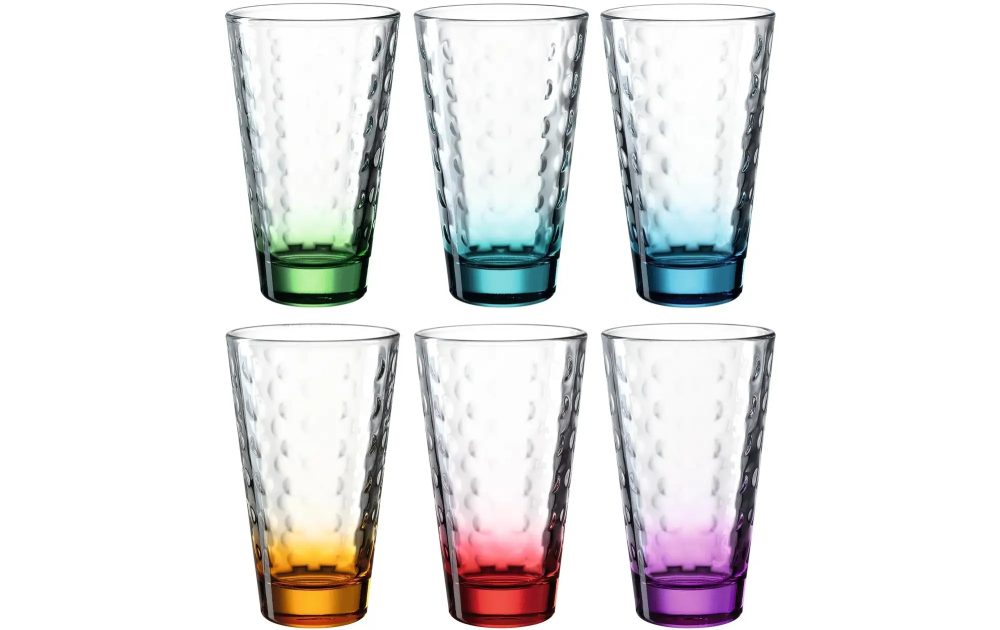 Alltron Trinkglas Optic 300 ml, 6 Stück Mehrfarbig | Schubiger Möbel