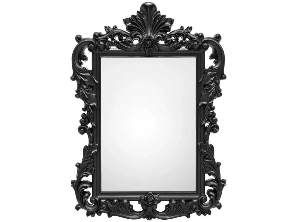 Abhika Spiegel Royal Schwarz H: 110 cm  | Schubiger Möbel