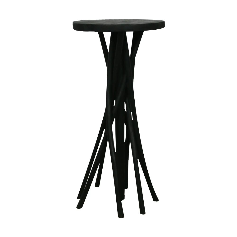 Decofinder Beistelltisch Teakholz, Schwarz H: 78 cm  | Schubiger Möbel