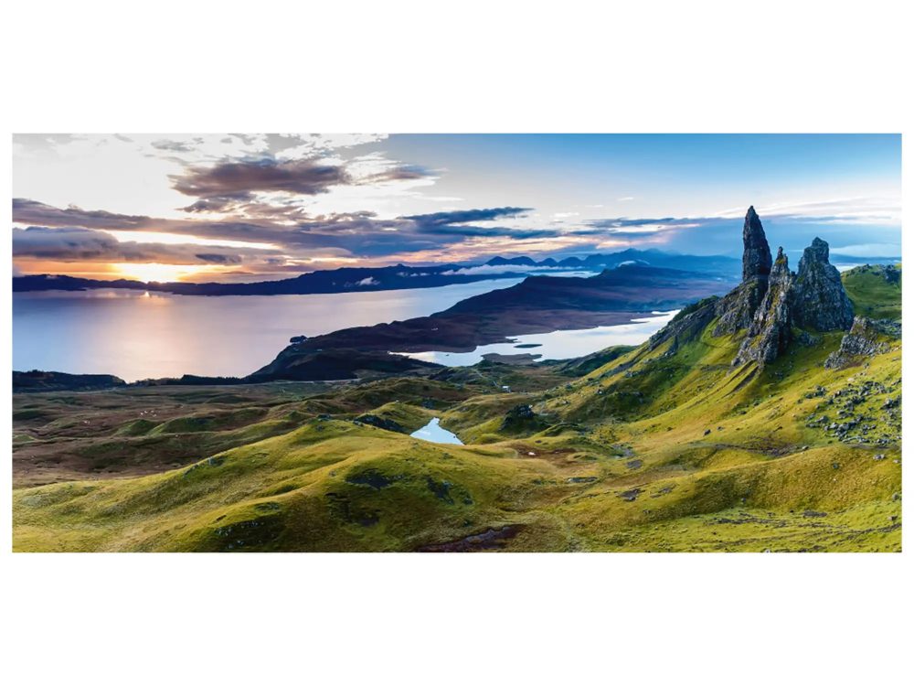 image LAND Digitaldruck auf Glas Wunderschöner See mit Bergen  | Schubiger Möbel