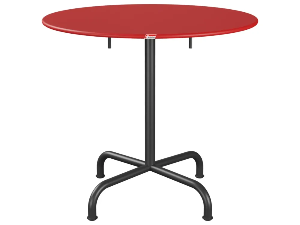Schaffner Metall-Tisch Rigi Rund Rot | Schubiger Möbel