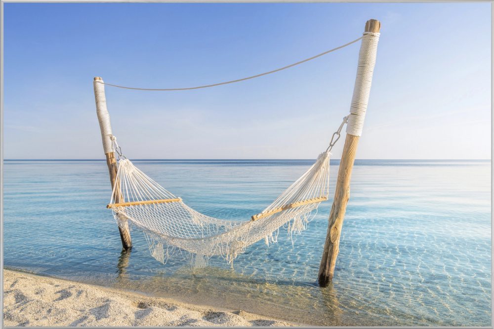 image LAND Bild mit Rahmen Hängematte im Meer  | Schubiger Möbel