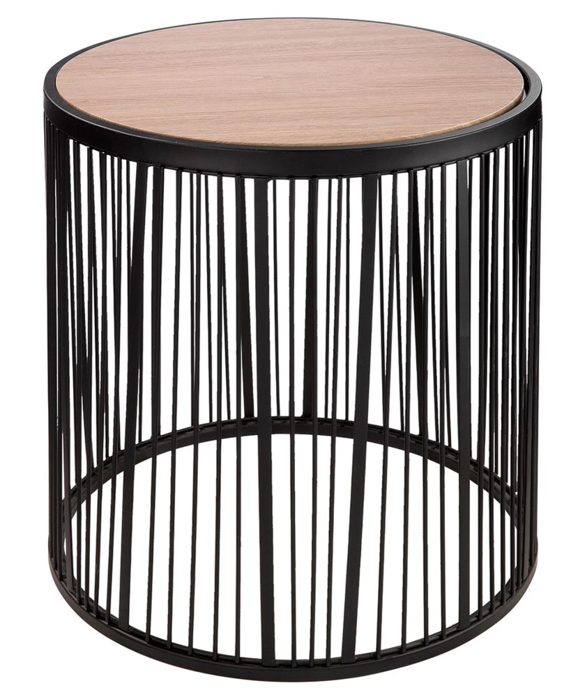 Gilde Beistelltisch Stripes, Schwarz H: 50 cm  | Schubiger Möbel