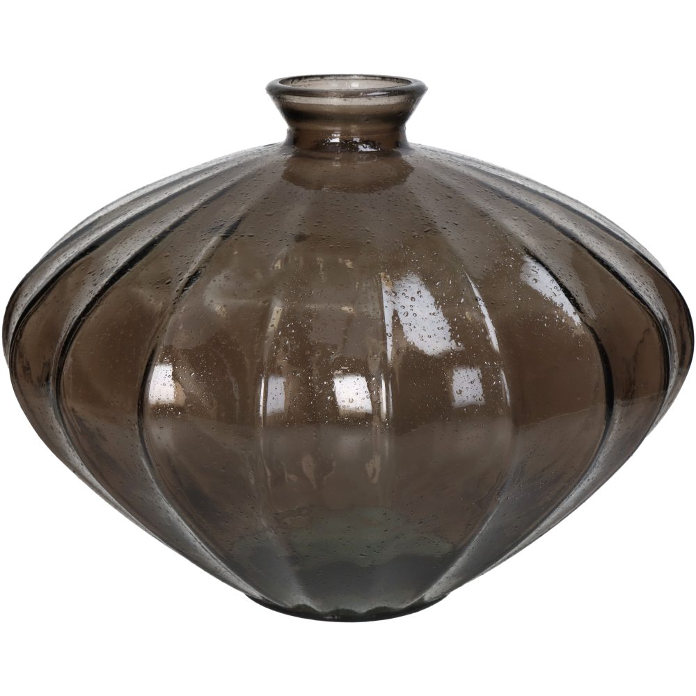 Kersten Vase Glas, Braun H: 28 cm  | Schubiger Möbel