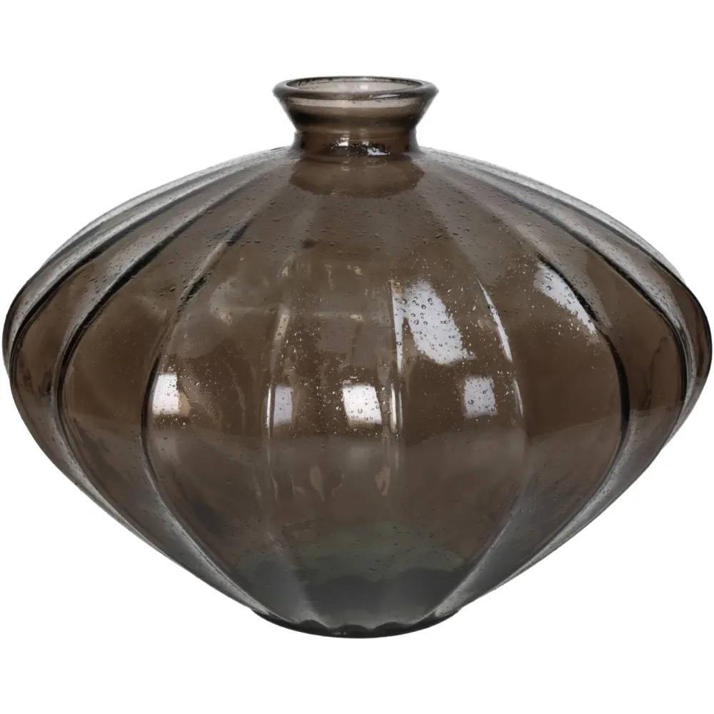 Kersten Vase Glas, Braun H: 28 cm  | Schubiger Möbel
