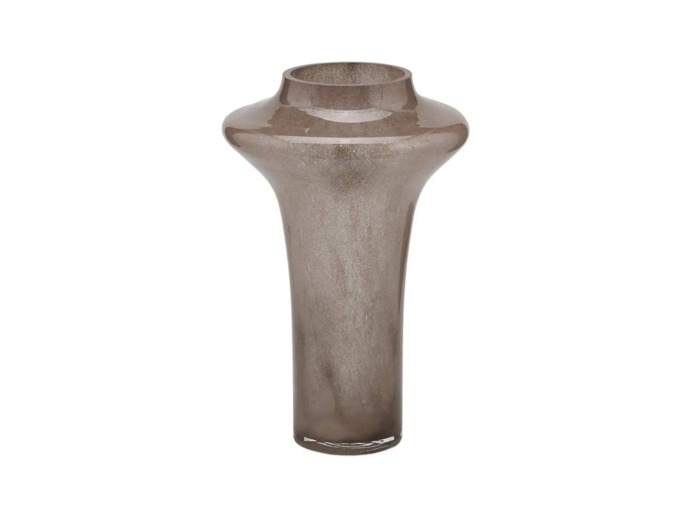 Edg Vase Glas Graubraun H: 30 cm Braun | Schubiger Möbel