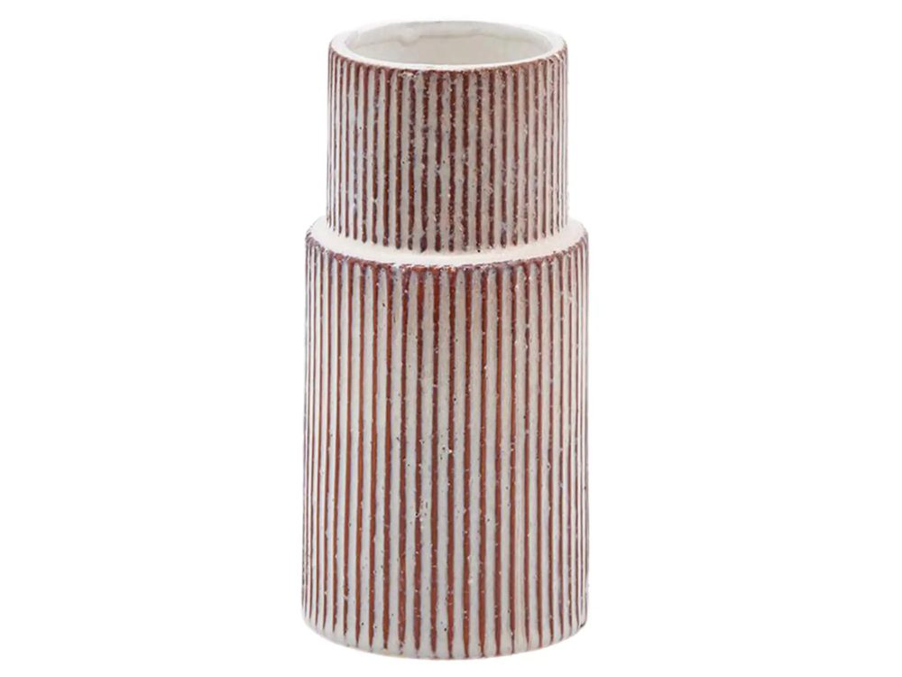 Edg Vase Keramik Streifen H: 21 cm  | Schubiger Möbel