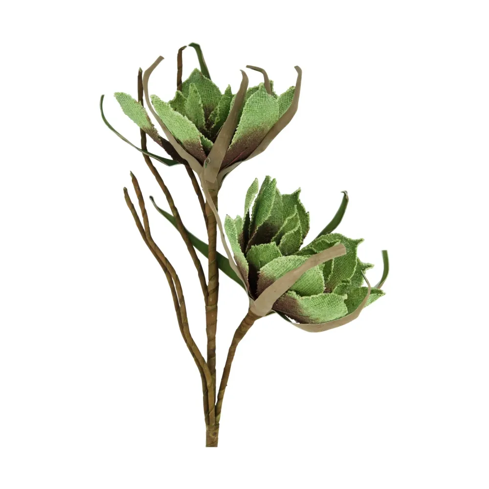 Decofinder Kunstblumen Magnolie Jute, Grün  | Schubiger Möbel