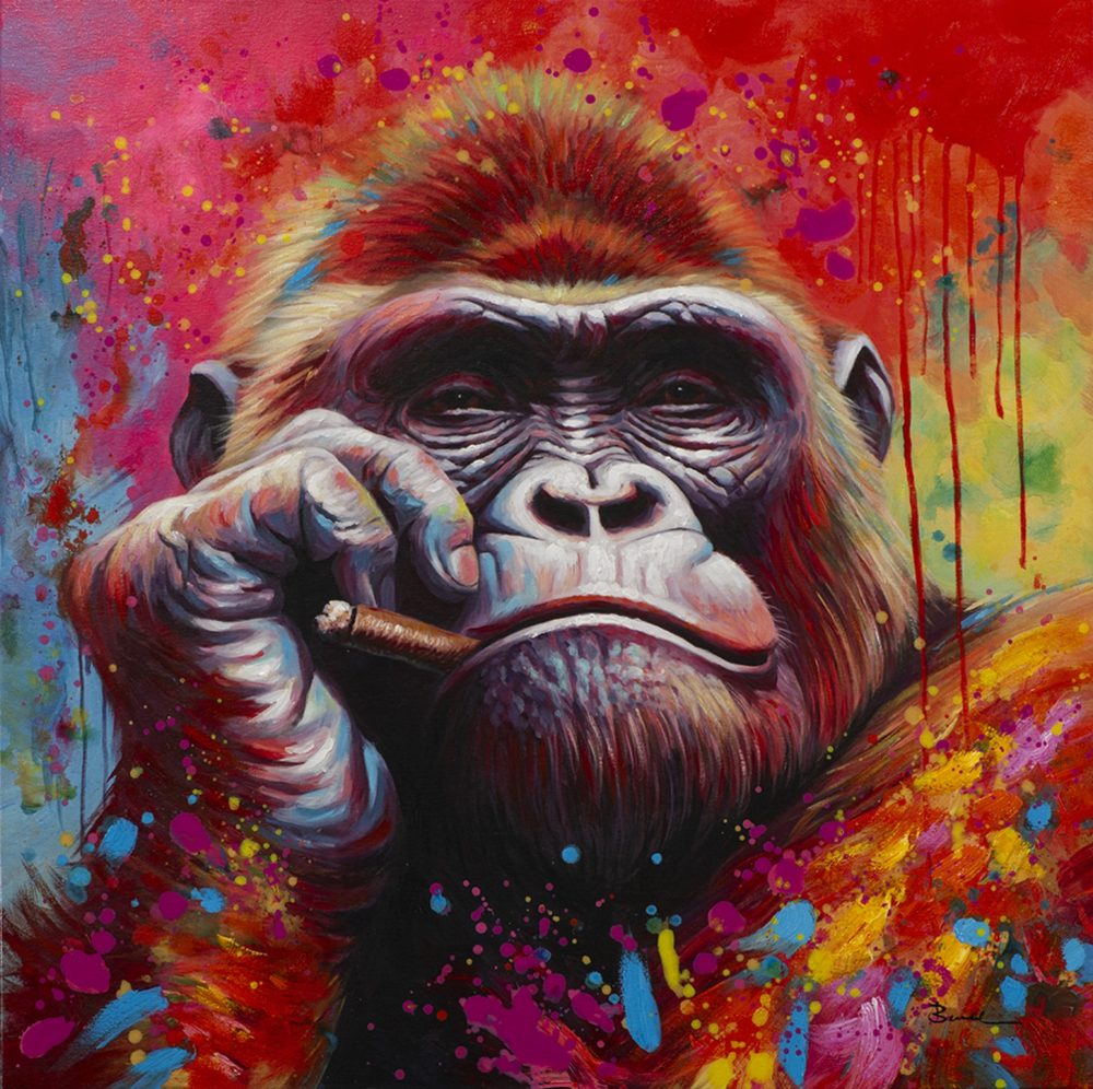 image LAND Gemälde Smoking Gorilla  | Schubiger Möbel