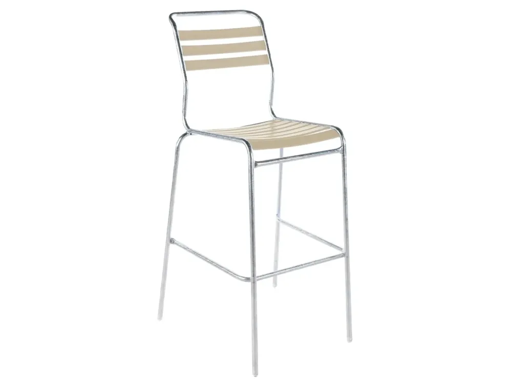 Schaffner Bar-Lättlistuhl Säntis Feuerverzinkt Beige | Schubiger Möbel