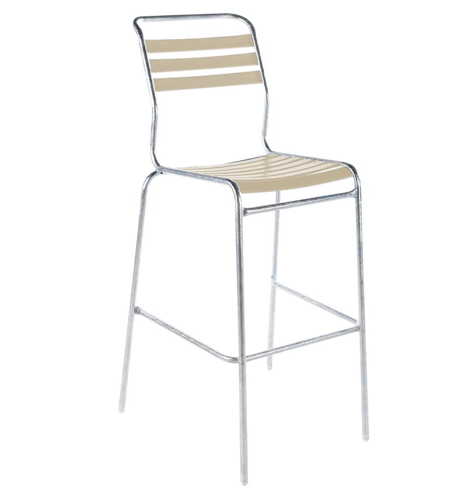 Schaffner Bar-Lättlistuhl Säntis Feuerverzinkt Beige | Schubiger Möbel