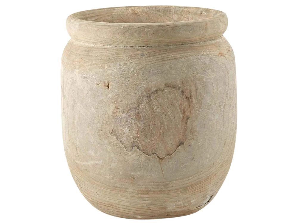 Edg Übertopf Grau-Natur H: 48 cm Grau | Schubiger Möbel